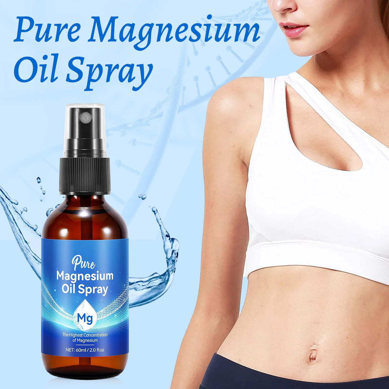 Bath Salts Magnesium - Magnesium Oil Spray 60ml Muscle Relaxation