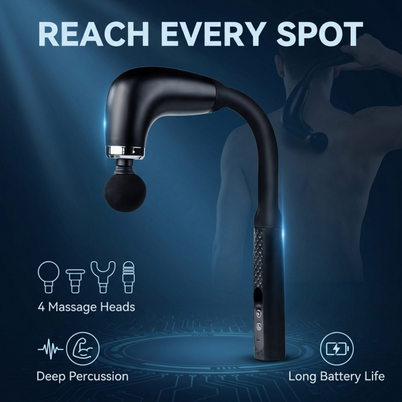 Health Wellness Massage - Electric Muscle Massage Gun with 4