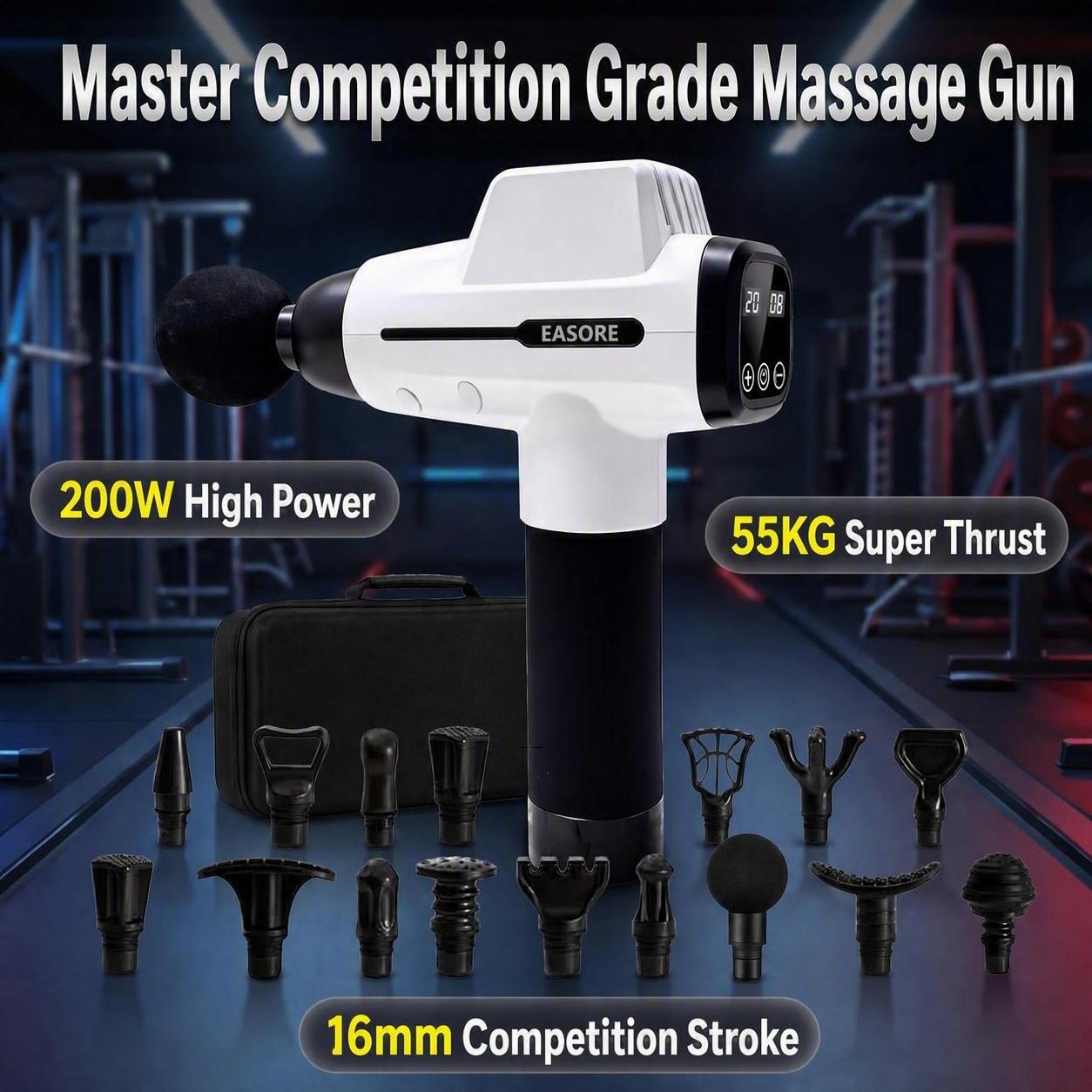 Health Wellness Massage - 16mm Amplitude Professional Massage Gun X20