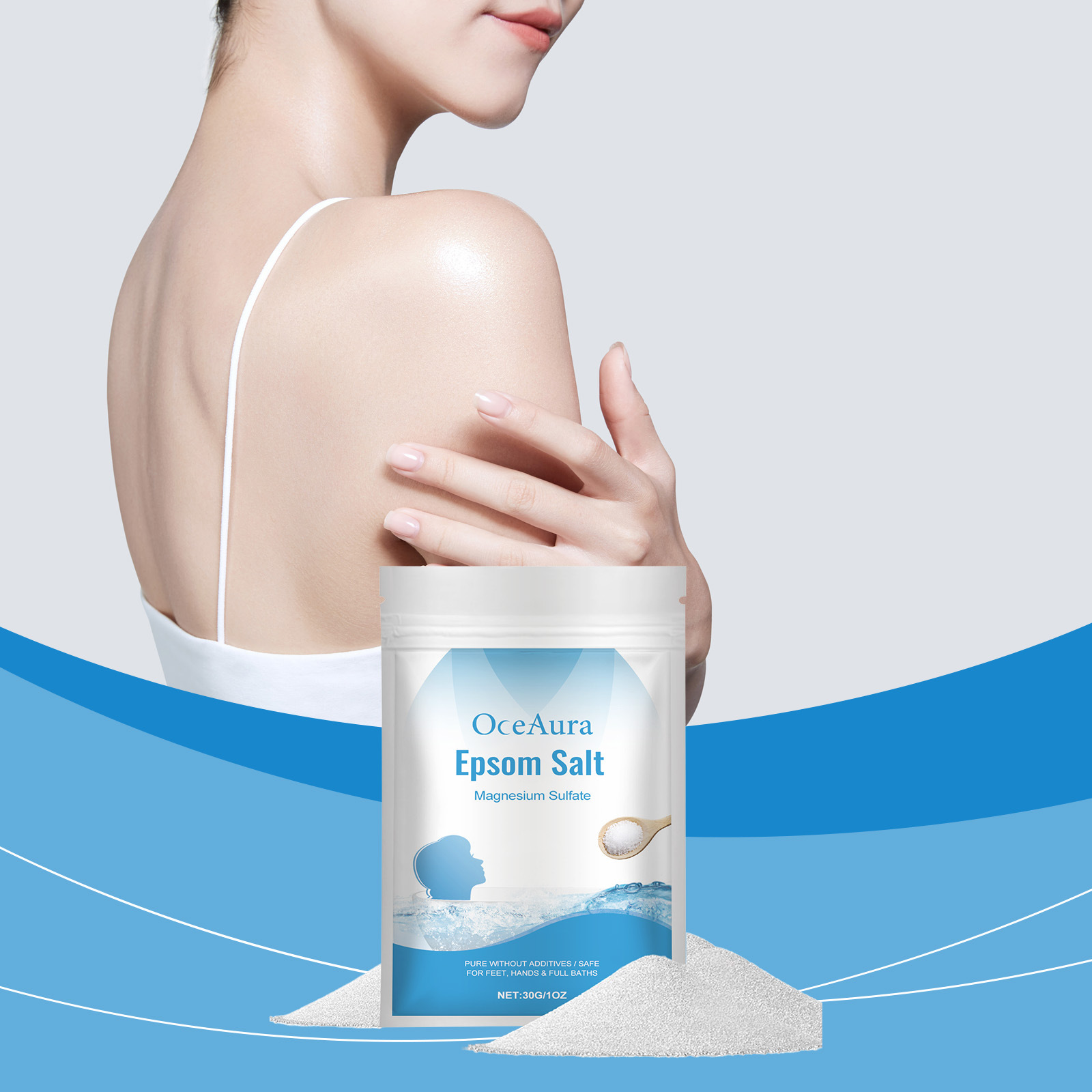Bath Salts Magnesium - Epsom Salt Magnesium Sulfate Moisturizing Exfoliating
