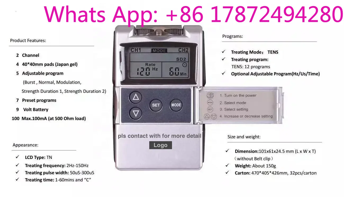 7000 4 channel 15 modes pain r - Tens Pain Relief Unit review and price