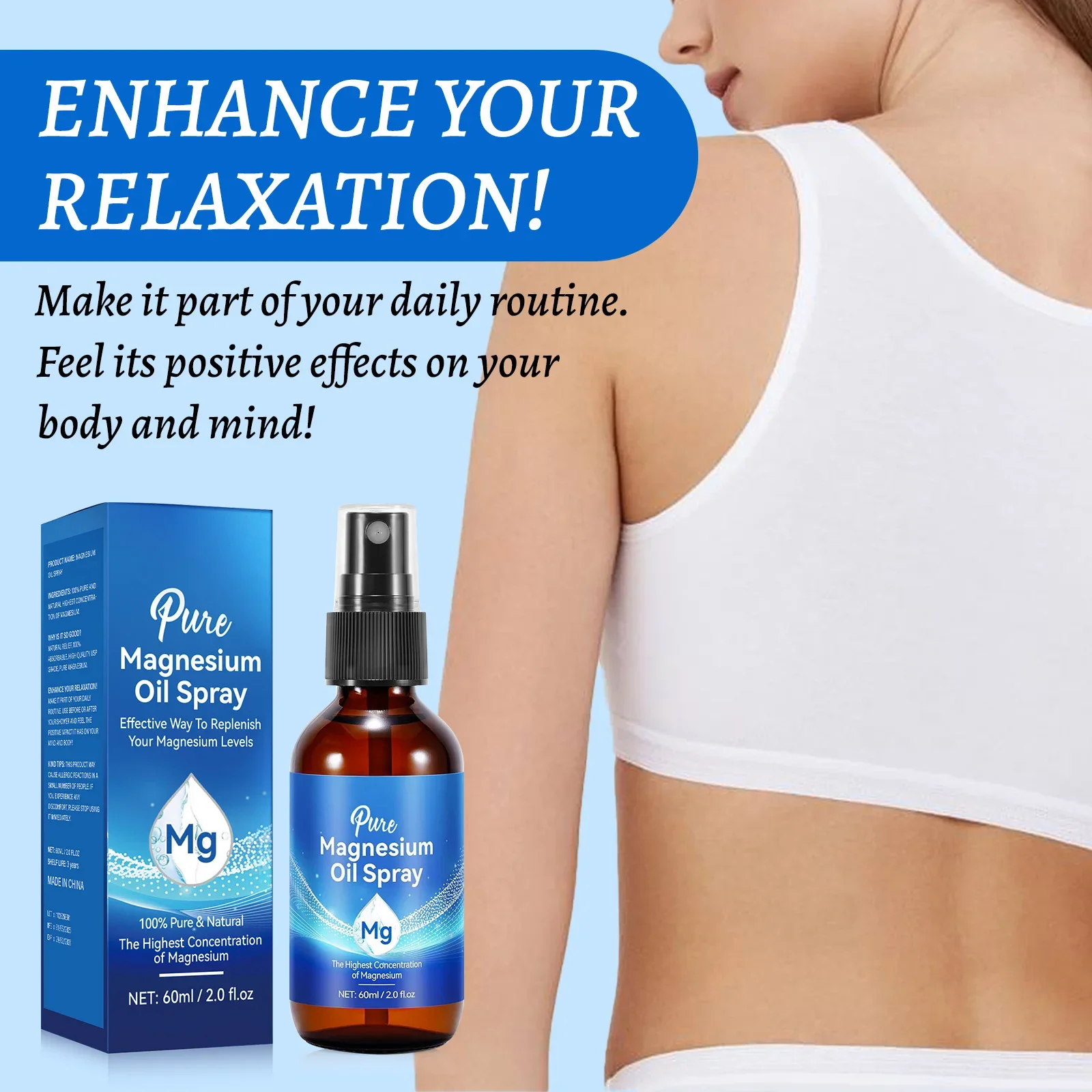 Magnesium Body Oil Spray 60ml  - Bath Salts Magnesium review and price