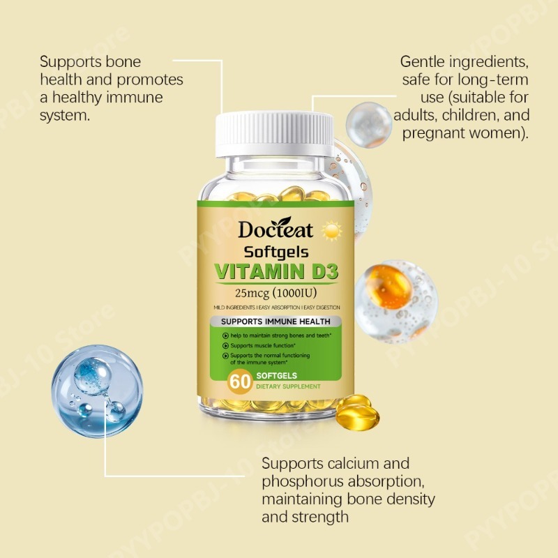 Docteat Vitamin D3 Softgels 25 - Health Wellness Vitamins review and price